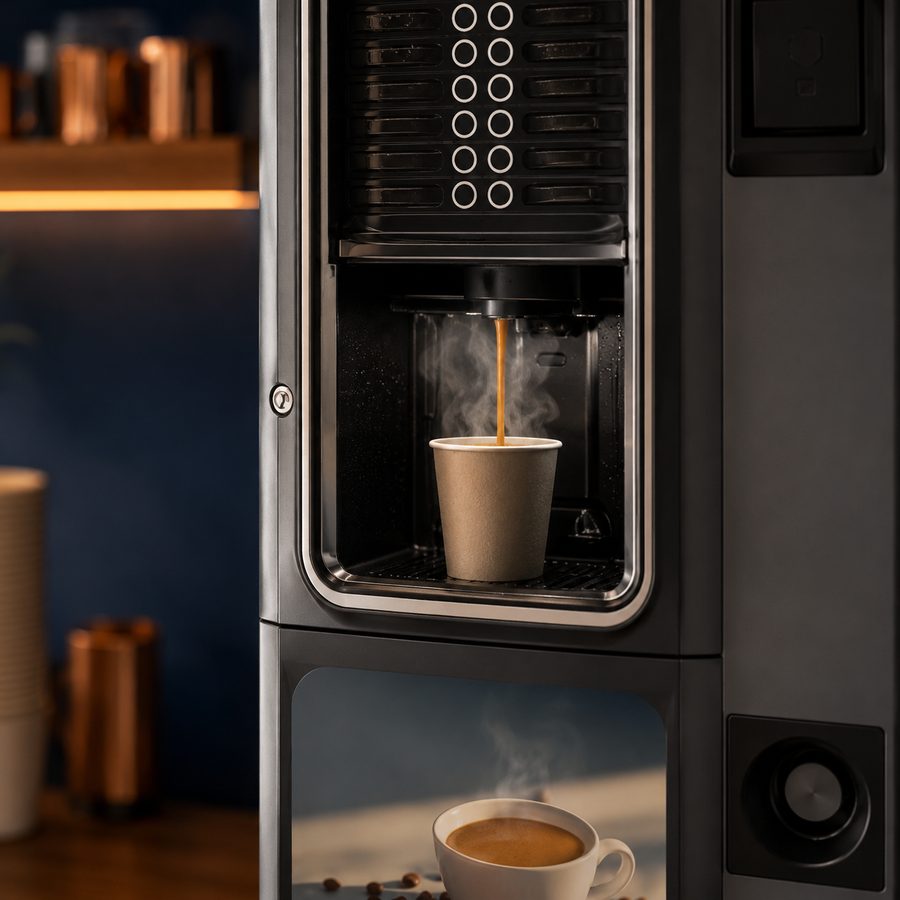 Café qui coule dans un gobelet